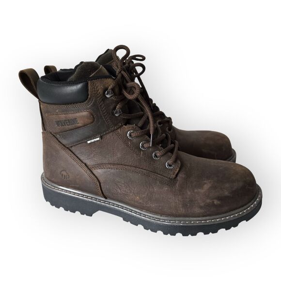 Wolverine MEN'S FLOORHAND WATERPROOF 6" WORK BOOT Brown 12 - Picture 2 of 10